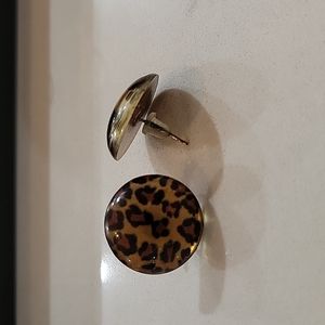 Cheetah print studs